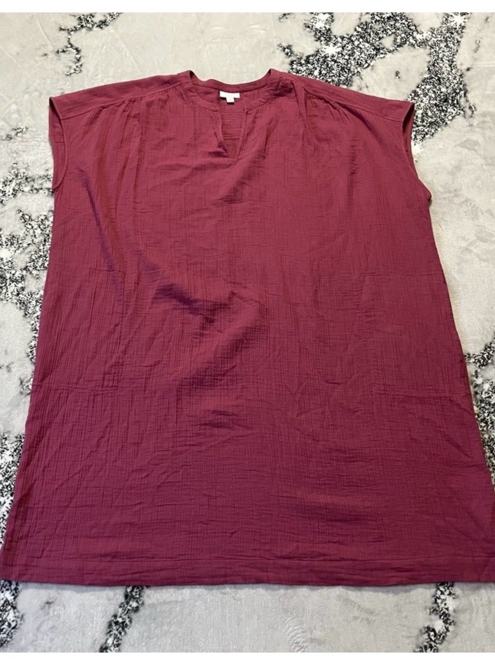 J Jill Sleeveless Shift Dress in Deep Berry
